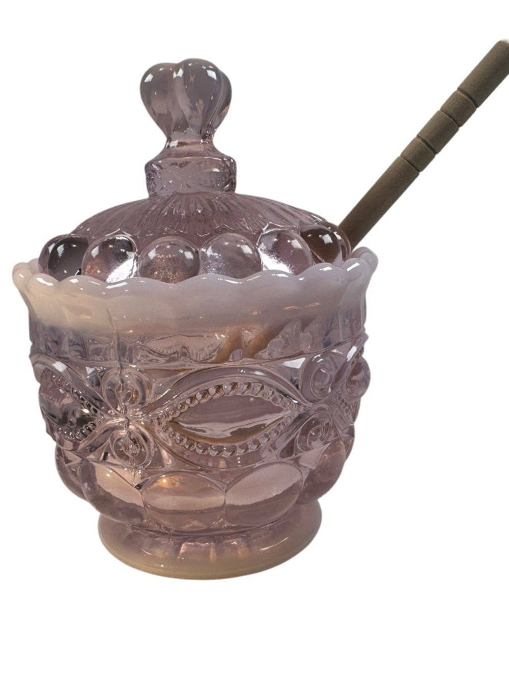 Mosser Eye Winker Honey Jar Pink Opal USA New